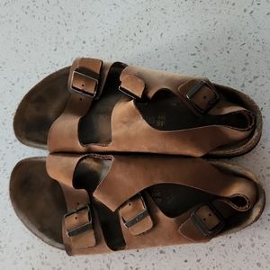 Mens Brown Leather Birkenstocks 46 or 13